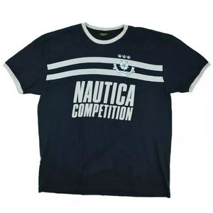 Nautica Competition Spell Out Graphic Tee Size XL